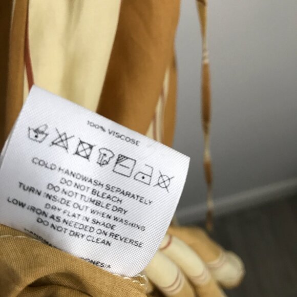 Faithfull The Brand Tuscany Dress Yellow Stripe Midi Womens 2 - Picture 8 of 11